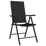 3 Piece Garden Dining Set Black - Side View