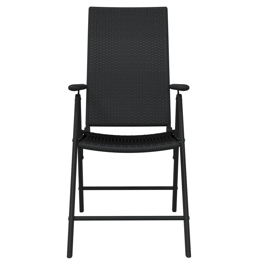 5 Piece Garden Dining Set Black
