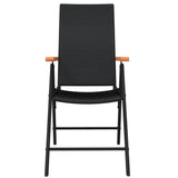 3 Piece Garden Dining Set Black