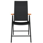 3 Piece Garden Dining Set Black