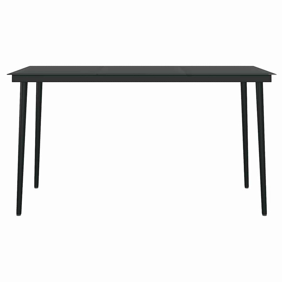5 Piece Garden Dining Set Black