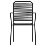 5 Piece Garden Dining Set Black - Top-Down View