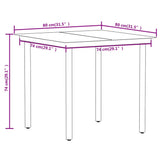 5 Piece Garden Dining Set Black