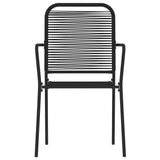 5 Piece Garden Dining Set Black - Top-Down View