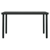 7 Piece Garden Dining Set Black - Rear View