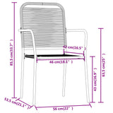 7 Piece Garden Dining Set Black - Close-Up Angle