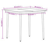 5 Piece Garden Dining Set Black