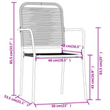 7 Piece Garden Dining Set Black - Close-Up Angle