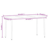 7 Piece Garden Dining Set Black - Low Angle