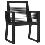 5 Piece Garden Dining Set Black