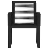 5 Piece Garden Dining Set Black