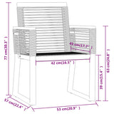 5 Piece Garden Dining Set Black