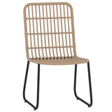 5 Piece Garden Dining Set Oak - Side View