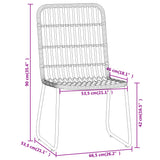 5 Piece Garden Dining Set Oak - Close-Up Angle