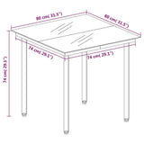 5 Piece Garden Dining Set with Cushions Black - Low Angle