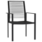 5 Piece Garden Dining Set Black