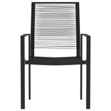5 Piece Garden Dining Set Black