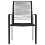 5 Piece Garden Dining Set Black