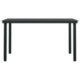 7 Piece Garden Dining Set Black