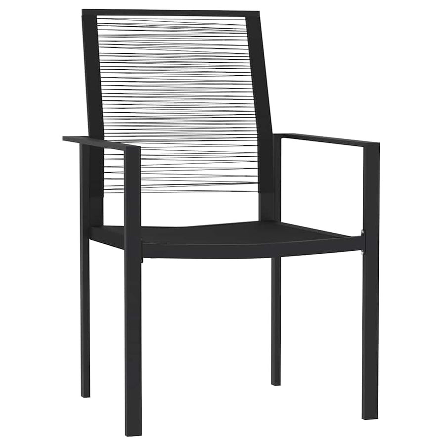 3 Piece Garden Dining Set Black
