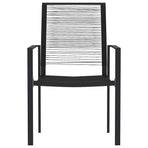 3 Piece Garden Dining Set Black