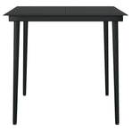 3 Piece Garden Dining Set Black