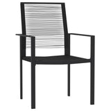5 Piece Garden Dining Set Black