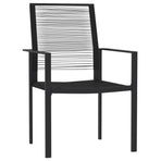5 Piece Garden Dining Set Black