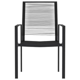 5 Piece Garden Dining Set Black