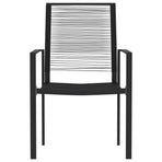 7 Piece Garden Dining Set Black