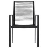 7 Piece Garden Dining Set Black - Top-Down View