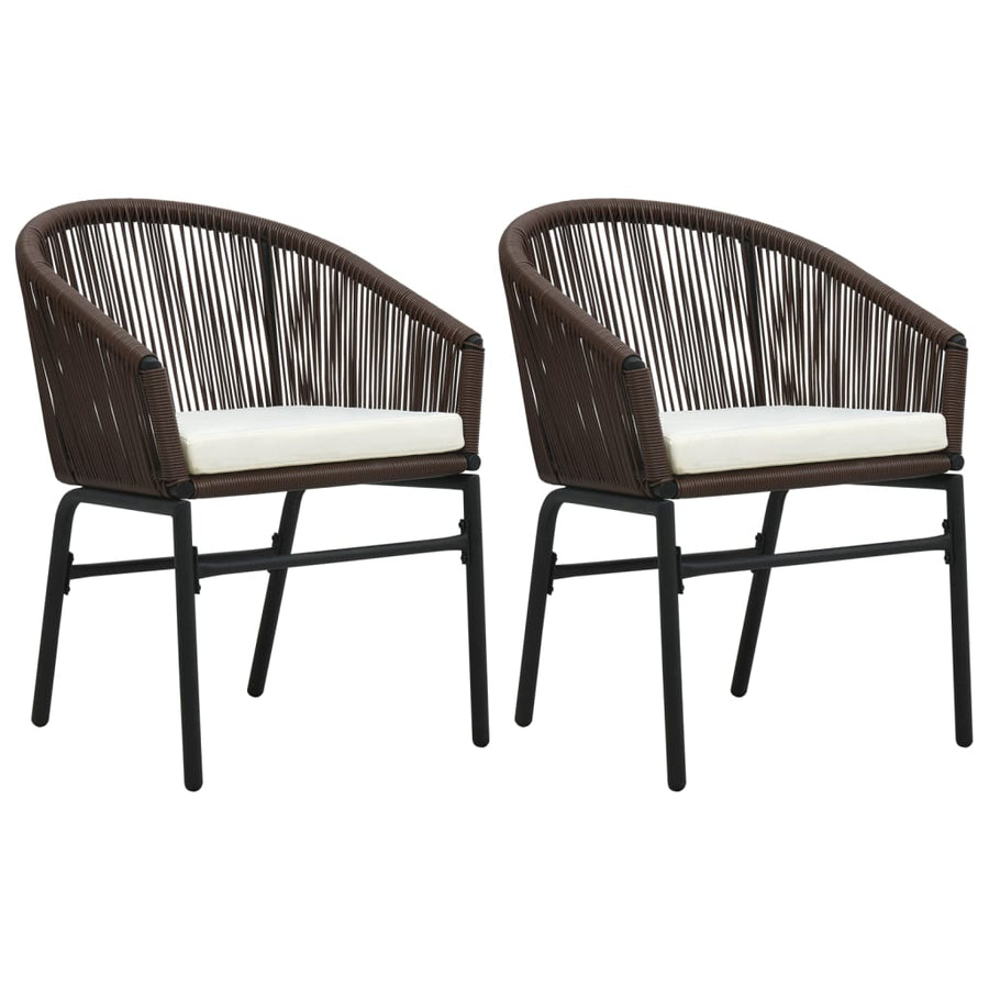 3 Piece Garden Dining Set Brown