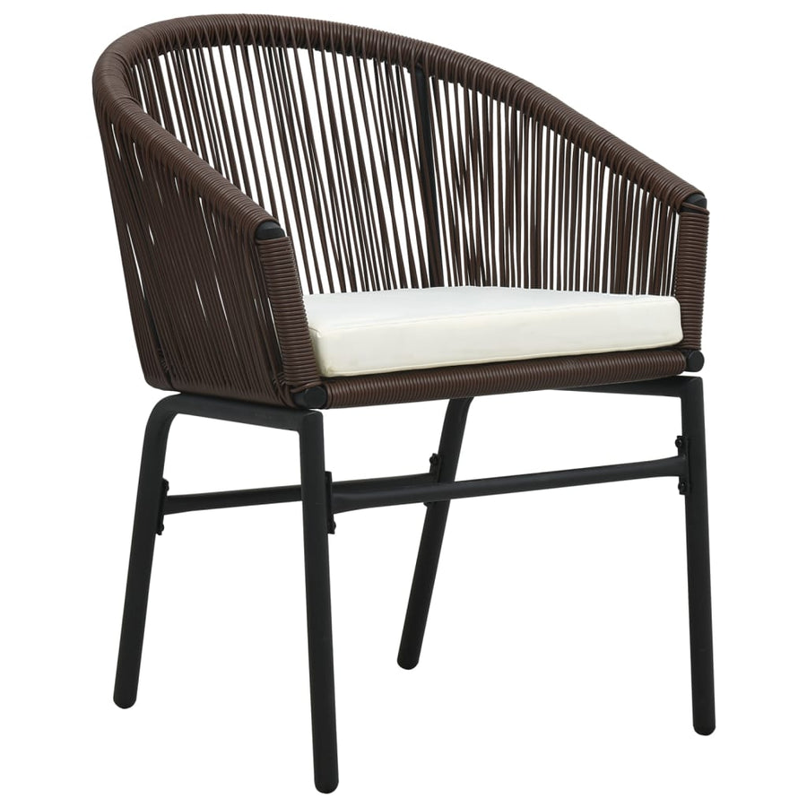 5 Piece Garden Dining Set Brown