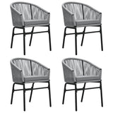 5 Piece Garden Dining Set Grey