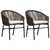 3 Piece Garden Dining Set Brown