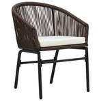 5 Piece Garden Dining Set Brown