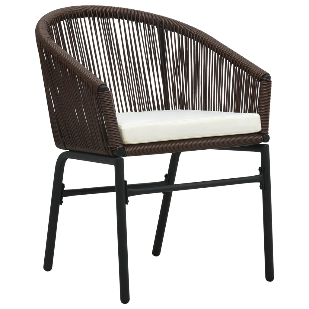 5 Piece Garden Dining Set Brown