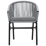 3 Piece Garden Dining Set Anthracite