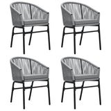 5 Piece Garden Dining Set Grey