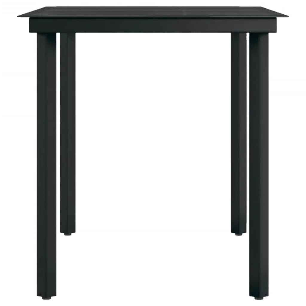 5 Piece Garden Dining Set Black