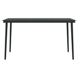 5 Piece Garden Dining Set Black - Extra Image