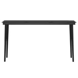 5 Piece Garden Dining Set with Cushions Grey and Black