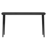 5 Piece Garden Dining Set with Cushions Grey and Black - Rear View