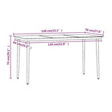 5 Piece Garden Dining Set with Cushions Grey and Black
