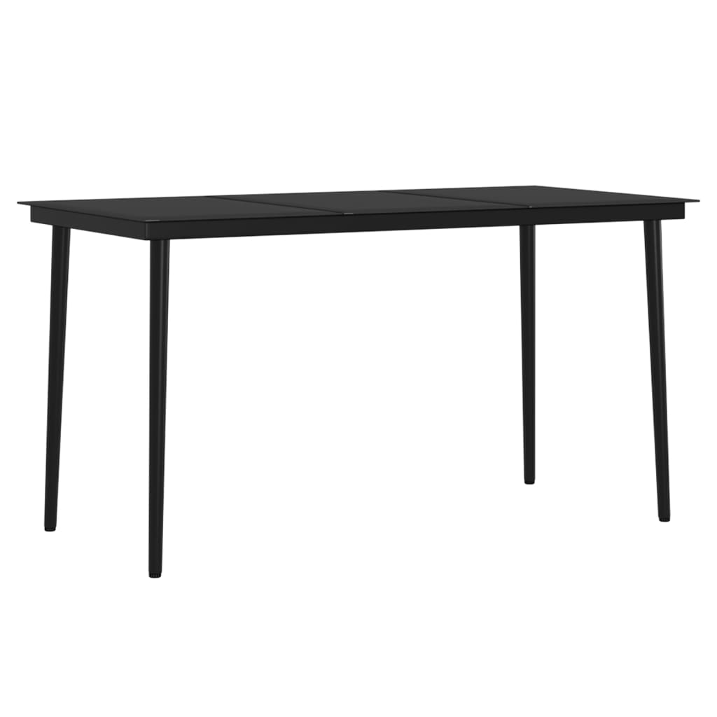 7 Piece Garden Dining Set with Cushions Beige and Black