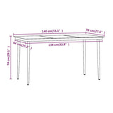 7 Piece Garden Dining Set with Cushions Beige and Black
