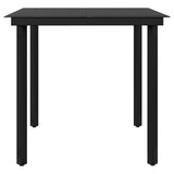 5 Piece Outdoor Dining Set with Cushions Black - 45-Degree Angle