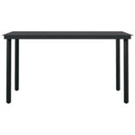 5 Piece Outdoor Dining Set with Cushions Black