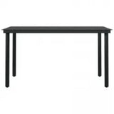 7 Piece Outdoor Dining Set with Cushions Black