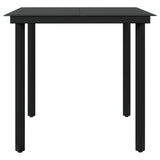 3 Piece Outdoor Dining Set with Cushions Grey and Black